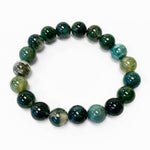 10mm Ocean Agate Gemstone Beads Stretch Bracelet  Unisex Handmade, One Size Fits All