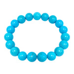 10mm Simulated Turquoise Unisex Handmade Stretch Bracelet