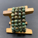 10mm African Turquoise Round Bead Unisex Handmade Stretch Bracelet