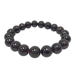 10mm Garnet Gemstone Round Bead Unisex Handmade Stretch Bracelet