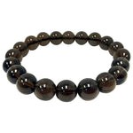 10mm Smoky Quartz Gemstone Unisex Stretch Bracelet