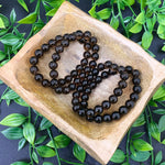 10mm Smoky Quartz Gemstone Unisex Stretch Bracelet