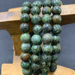 8mm African Turquoise Gemstone Round Bead Unisex Stretch Bracelet