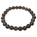 8mm Smoky Quartz Gemstone Unisex Stretch Bracelet