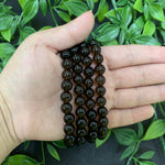 8mm Smoky Quartz Gemstone Unisex Stretch Bracelet