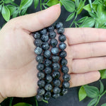 8mm Larvikite Gemstone Unisex Stretch Bracelet