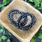 8mm Larvikite Gemstone Unisex Stretch Bracelet