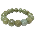 12mm Jade Gemstone Round Bead Unisex Handmade Stretch Bracelet One Size Fits All