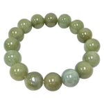 12mm Jade Gemstone Round Bead Unisex Handmade Stretch Bracelet One Size Fits All