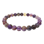 8mm Super Seven Round Bead Unisex Handmade Stretch Bracelet
