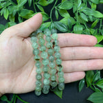 8mm Prehnite Gemstone Unisex Handmade Stretch Bracelet