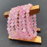 8mm Rose Quartz Gemstone Bracelet Unisex Handmade Stretch Healing Jewelry