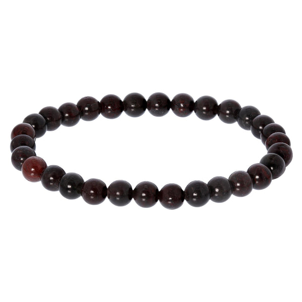 8mm Bloodstone Gemstone Unisex Handmade Stretch Bracelet - Gem Avenue