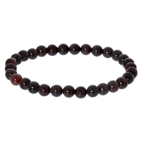 8mm Bloodstone Gemstone Unisex Handmade Stretch Bracelet - Gem Avenue