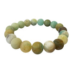 8mm Amazonite Matte Finish Gemstone Unisex Handmade Stretch Bracelet