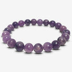 Lepidolite 8mm Round Beads Handmade Stretchable Unisex Bracelets