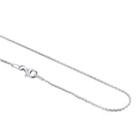 Italian 925 Sterling Silver Solid 1mm Wheat Spiga Chain Necklace
