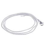 Italian 925 Sterling Silver Solid 1mm Wheat Spiga Chain Necklace