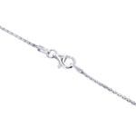 Italian 925 Sterling Silver Solid 1mm Wheat Spiga Chain Necklace