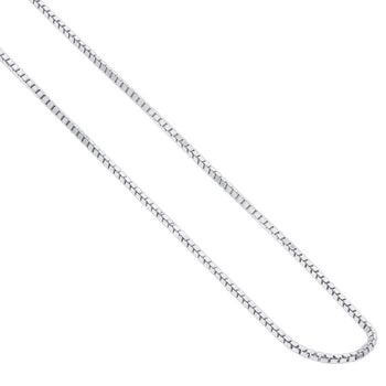 Italian 925 Sterling Silver Rhoidum Plated Box Chain Necklace - Gem Avenue