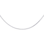 925 Sterling Silver Spiga Wheat Rhoidum Plated Length Chain Necklace