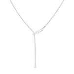 925 Sterling Silver Spiga Wheat Rhoidum Plated Length Chain Necklace