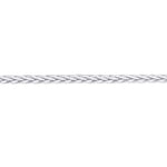 925 Sterling Silver Spiga Wheat Rhoidum Plated Length Chain Necklace