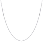 Rhoidum Plated Italian 925 Sterling Silver 1mm Rolo Chain Necklace