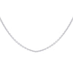 Rhoidum Plated Italian 925 Sterling Silver 1mm Rolo Chain Necklace