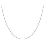 925 Sterling Silver 2.5mm Circle Rolo Link Chain Necklace Lobster Clasp