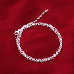 925 Sterling Silver 2.5mm Circle Rolo Link Chain Necklace Lobster Clasp