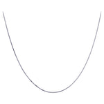 Rhodium Plated 925 Sterling Silver 1mm Box Chain Necklace Spring Ring