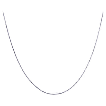 925 Sterling Silver Rhodium Plated Box Chain Necklace Spring Ring Clasp - Gem Avenue