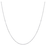 925 Sterling Silver Rhodium Plated Chain Necklace with Clasp
