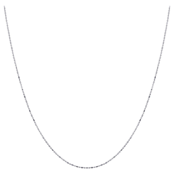 925 Sterling Silver Rhodium Plated Chain Necklace with Clasp - Gem Avenue