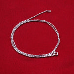 925 Sterling Silver Rhodium Plated Chain Necklace with Clasp