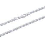 925 Sterling Silver 2.5mm Twist Rope Link Chain Necklace Lobster Clasp