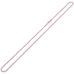 Rose Gold Plated 925 Sterling Silver 1.5mm Rope Chain Vermeil Necklace