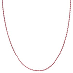 Rose Gold Plated 925 Sterling Silver 1.5mm Rope Chain Vermeil Necklace