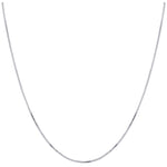 Solid 925 Sterling Silver 1.25mm Italian Box Chain Necklace 16