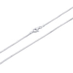 Solid 925 Sterling Silver 1.25mm Italian Box Chain Necklace 16