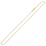 Italian Gold Over 925 Sterling Silver Vermeil 1.5mm Rolo Chain Necklace