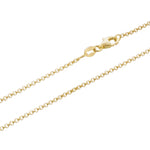 Italian Gold Over 925 Sterling Silver Vermeil 1.5mm Rolo Chain Necklace