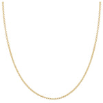 Italian Gold Over 925 Sterling Silver Vermeil 1.5mm Rolo Chain Necklace