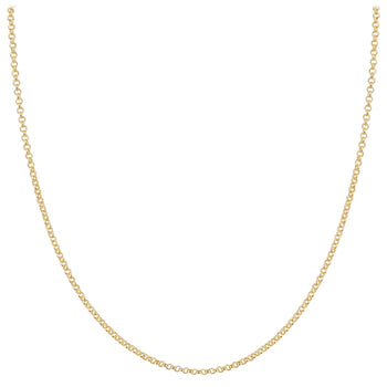 925 Sterling Silver Vermeil Rolo Chain Necklace with Lobster Clasp - Gem Avenue