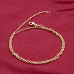 Italian Gold Over 925 Sterling Silver Vermeil 1.5mm Rolo Chain Necklace