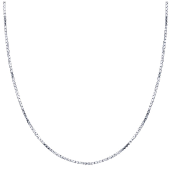 925 Sterling Silver Box Chain Necklace with Lobster Clasp - Gem Avenue