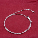 Solid 925 Sterling Silver 1mm Singapore Twist Chain Necklace Italian-Made Fine Jewelry for Women & Men