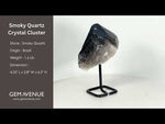 Smoky Quartz Crystal Cluster on Stand - RCR470
