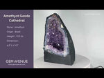 Natural Amethyst Geode Cathedral from Brazil Deep Purple Crystal for Healing, Meditation & Home Decor - RGD850